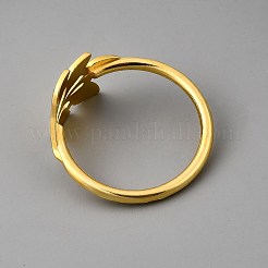 合金ナプキンリング  パーティーの装飾  葉  ゴールドカラー  3.5~25.5mm&nbsp;AJEW-WH0596-477
