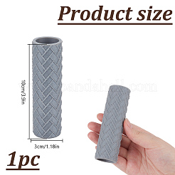 プラスチックハンドル粘土テクスチャローラー  陶器ツール  スレートグレイ  100~102x30~31.5mm&nbsp;DIY-WH0699-88A