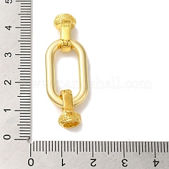 Rectangle Rack Plating Brass Fold Over Clasps&nbsp;KK-A225-01B-G