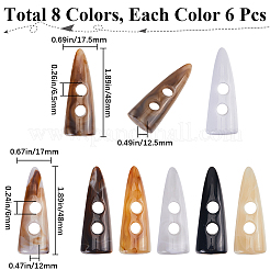 8 Styles Resin Buttons&nbsp;BUTT-GF0003-97