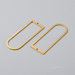 真鍮チャーム  アーチチャーム  生（メッキなし）  44x16.5x0.8mm  穴：1.4mm&nbsp;KK-WH0062-65B-C
