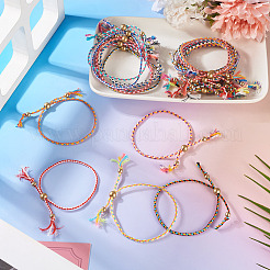 24Pcs 12 Colors Bohemian Braided Polyester Cord Bracelet Making&nbsp;MAK-TA0001-34