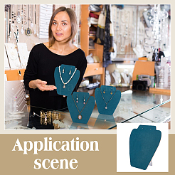 Bust Shaped Velvet Necklaces Jewelry Display Stands&nbsp;ODIS-WH0043-159G