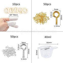 DIYキット  シリコンモールド付き  プラスチック攪拌棒  移送ピペット  レーザー輝くネイルアートグリッターとラテックスフィンガーベッド&nbsp;DIY-OC0001-20