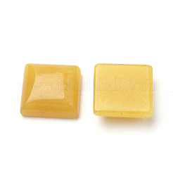 天然石ホワイトジェイドカボション  染め  正方形  ゴールド  10x10x5mm&nbsp;X-G-Q975-10x10-09