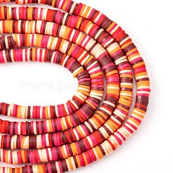 Handmade Polymer Clay Beads Strands&nbsp;CLAY-R089-6mm-T02B-20