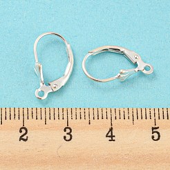 925スターリングシルバーフレンチフックピアスパーツ  銀  17x10x4mm  穴：1.4mm&nbsp;STER-H107-06S