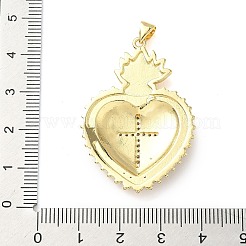 Brass Micro Pave Cubic Zirconia Pendants&nbsp;KK-I379-03G-K