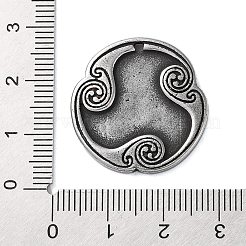 ルーン文字合金ペンダント  ラウンド  アンティークシルバー  25x3mm  穴：1.6mm&nbsp;PALLOY-S193-01AS-07