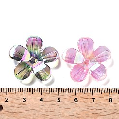 UV Plating Transparent Acrylic Bead Caps&nbsp;MACR-K356-15E