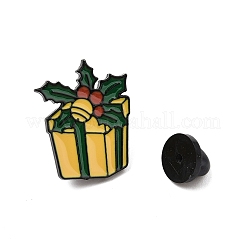 クリスマステーマの亜鉛合金エナメルピン バックパック 服用ブローチ  ボックス  25x20.5mm&nbsp;JEWE-R003-01EB-09