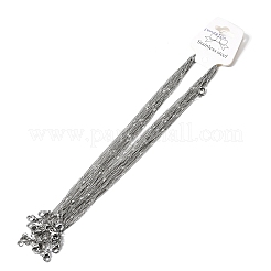 12mm 304ステンレススチール製テクスチャードツイストチェーンネックレス（男女兼用）1.8個  変色なし  ステンレス鋼色  17.99インチ（45.7cm）&nbsp;NJEW-H093-20P-02