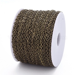 Brass Flat Oval Cable Chains&nbsp;CHC025Y-AB