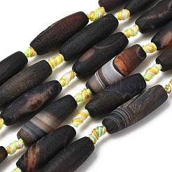 Natural Banded Agate Beads Strands&nbsp;G-B177-A01-01