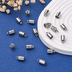 変色しにくいステンレススチールコードエンド  ステンレス鋼色  9.5x6mm  穴：2mm&nbsp;STAS-E020-3