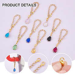 Teardrop Glass Cup Charms&nbsp;AJEW-UN00020