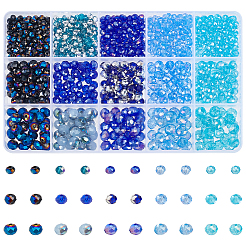 1025Pcs 15 Style Electroplate Transparent Glass Beads Sets&nbsp;EGLA-NB0001-27