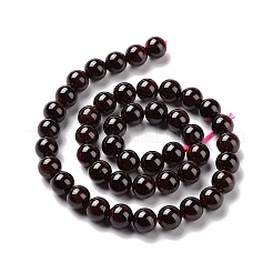 天然のガーネットラウンドビーズ連売り  グレードA  8mm  穴：1mm  約47個/連  15.47''（39.3センチメートル）&nbsp;LS-G-A025-02