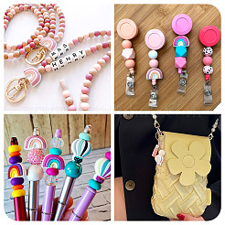 50Pcs 10 Style Food Grade Eco-Friendly Silicone Beads&nbsp;SIL-BT0001-03