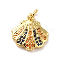 Rack Plating Brass Micro Pave Cubic Zirconia Pendants&nbsp;KK-I688-10G