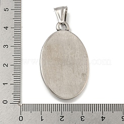 316サージカルステンレスペンダント  アンティークシルバー  オーバル  41.5x25x5mm  穴：4x8mm&nbsp;STAS-Z073-76AS-02
