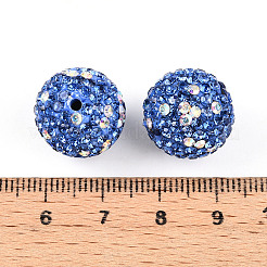 Polymer Clay Pave Rhinestone Beads&nbsp;X-RB-T018-01B
