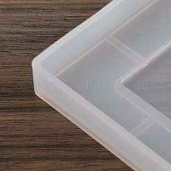 シリコンモールド  エポキシ樹脂工芸品作り  キャンドルホルダー  ホワイト  正方形  138x138x11mm&nbsp;LS-SIMO-S004-01A