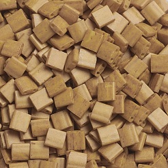 MIYUKIティラビーズ  日本製シードビーズ  2穴  （tl2312)マット不透明マスタード  5x5x1.9mm  穴：0.8mm  約1180個/100g&nbsp;SEED-J020-TL2312