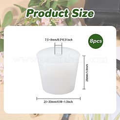 シリコンプラグ  ホワイト  25~33x28mm&nbsp;AJEW-WH0752-754C