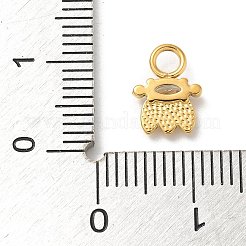 Ion Plating(IP) 304 Stainless Steel with Rhinestone Charms&nbsp;STAS-G351-17G-02