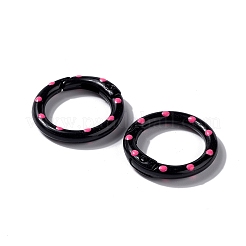 スプレー塗装された合金スプリングゲートリング  丸いリング  ミックスカラー  25x4mm  内径：18mm&nbsp;PALLOY-F293-02
