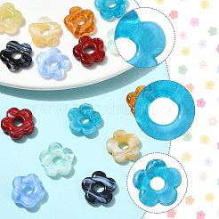 16Pcs 8 Colors Two Tone Handmade Lampwork European Beads&nbsp;LAMP-FS0001-83