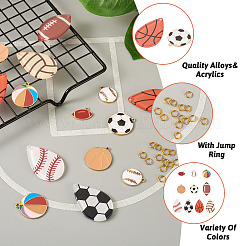DIY Sports Themed Pendants Jewelry Making Finding Kits&nbsp;DIY-PJ0001-35