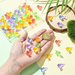 60色の光る樹脂製トカゲの置物6個  暗闇で光る  マイクロランドスケープガーデンの装飾  ミックスカラー  27.5x13x15mm  10個/カラー&nbsp;DJEW-CJ0001-16