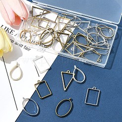 38Pcs 19 Styles Alloy Open Back Bezel Pendants&nbsp;FIND-FS0003-61