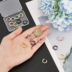 16Pcs 4 Colors 304 Stainless Steel Huggie Hoop Earrings Findings&nbsp;STAS-WR0001-15
