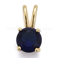 Brass Micro Pave Cubic Zirconia Pendants&nbsp;KK-P192-04