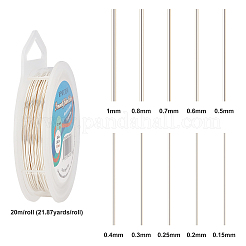 ジュエリー製作のためのジュエリー製作のための丸い銅クラフトワイヤー  銀  0.15~1mm  10のロール/セット&nbsp;CWIR-BC0006-03B
