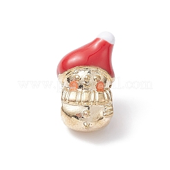 Christmas Theme Alloy Enamel European Beads&nbsp;MPDL-Q213-07G