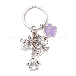 304 Stainless Steel Alloy Enamel Dog Keychains&nbsp;KEYC-JKC01219