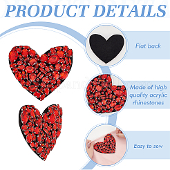 2Pcs Acrylic Rhinestone with Alloy with Felt for DIY Accessories&nbsp;DIY-FG0005-88