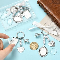 Alloy Blank Dome Photo Frame Oval & Rectangle Bridal Charm&nbsp;KEYC-CJ00008