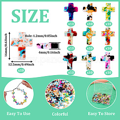 100Pcs 10 Colors Synthetic Turquoise Beads&nbsp;G-TA0002-14