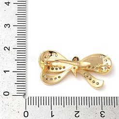 Brass Micro Pave Clear Cubic Zirconia Fold Over Clasps&nbsp;KK-G505-19G