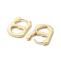 真鍮製フープピアス  中空の心  ライトゴールド  18.5x12mm&nbsp;EJEW-B035-24KCG
