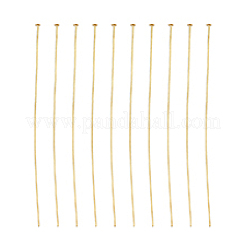 真鍮フラットヘッドピン150個。  長持ちメッキ  18KGP本金メッキ  24ゲージ  51x0.5mm&nbsp;KK-DC0003-81