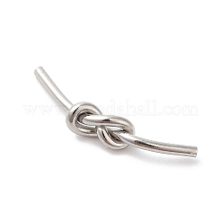 変色しない304ステンレススチールペンダント  ラブノット金具  ステンレス鋼色  24.5x4.5x7mm  穴：0.8mm&nbsp;STAS-B042-01B