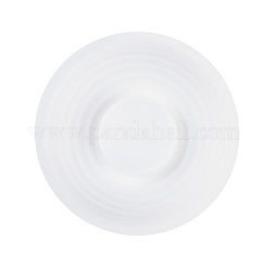 DIY シリコン キャンドル ホルダー金型  燭台金型  ホワイト  フラットラウンド  109x25.5mm&nbsp;DIY-S048-04A