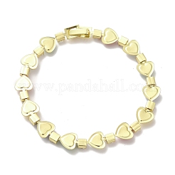 Rack Plating Iron Heart & Square Link Chains Bracelets&nbsp;BJEW-I300-03A