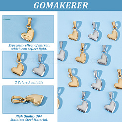 12Pcs 2 Colors 304 Stainless Steel Charms&nbsp;STAS-GO0001-05